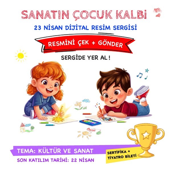 Ataşehir Belediyesi’nin "Sanat’ın Çocuk Kalbi" adıyla hazırladığı dijital resim sergisi,