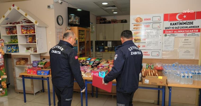 Ceyhan Belediyesi Zabıta Müdürlüğü ekipleri, ilçe genelindeki okul kantinlerinde hijyen,