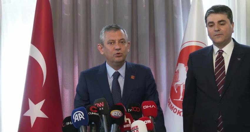 CHP Genel Başkanı Özgür Özel, Demokrat Parti Genel Başkanı Gültekin