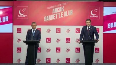 Saadet Partisi Genel Başkanı Mahmut Arıkan, CHP Genel Başkanı Özgür