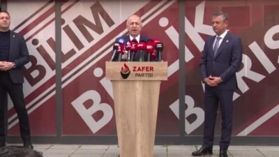 Zafer Partisi Genel Başkanı Ümit Özdağ, CHP Genel Başkanı Özgür Özel