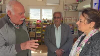 CHP Adana Milletvekili Müzeyyen Şevkin, Adana'nın Ceyhan ilçesi Kızıldere köyünde