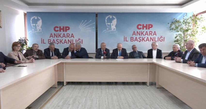 CHP'nin önceki dönem Ankara İl Başkanları'nca yapılan ortak açıklamada "Bizler