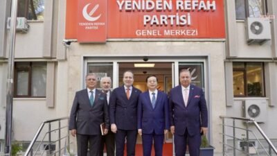 Çin heyetinden Erbakan’a ziyaret Çin Komünist Partisi Merkez Komitesi Dış İlişkiler Bakan Yardımcısı Jin