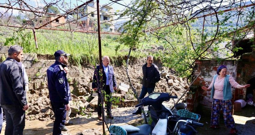 Çine Belediye Başkanı Mehmet Kıvrak, ilçede etkili olan şiddetli yağışın
