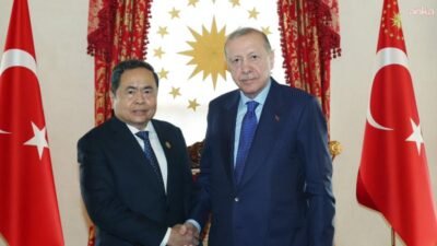 Cumhurbaşkanı Recep Tayyip Erdoğan, Vietnam Meclis Başkanı Tran Thanh Man