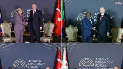 Cumhurbaşkanı Recep Tayyip Erdoğan, Antalya Diplomasi Forumu kapsamında bir dizi temasta