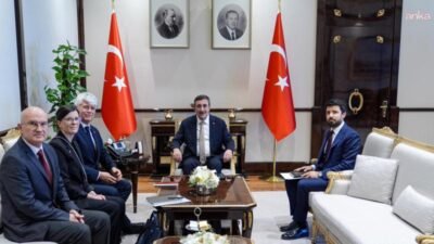 Cumhurbaşkanı Yardımcısı Cevdet Yılmaz, İsviçre'nin Ankara Büyükelçisi Guillaume Scheurer ile