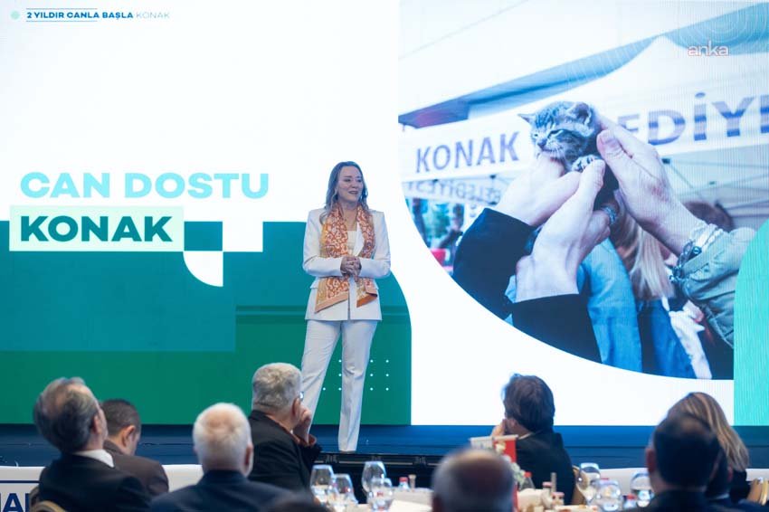 Konak Belediye Başkanı Mutlu: “Her bir Konaklıya dokunmaya çalıştığımız iki yıl geçirdik” Konak Belediye Başkanı Nilüfer Çınarlı Mutlu, “Sosyal desteklerle her bir