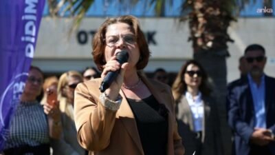 Didim Belediye Başkanı Hatice Gençay, Didim Amfi Tiyatro önünde bulunan