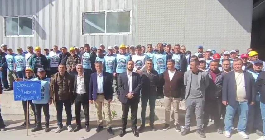 Doruk Madencilik işçilerinin alacaklarının ödenmesi talebiyle başlattığı Ankara yürüyüşü devam