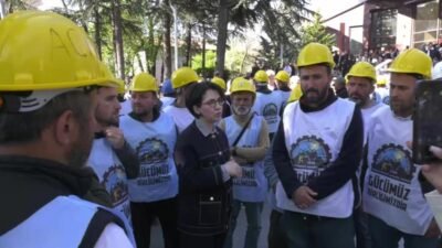 Hakları ve ödenmeyen maaşlarını almak için Eskişehir'den Ankara'ya yürüyen Doruk Madencilik