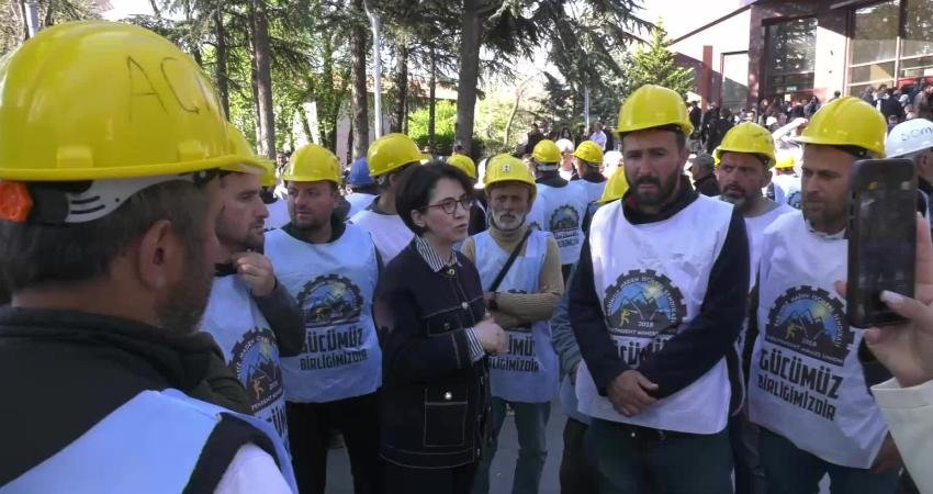 Hakları ve ödenmeyen maaşlarını almak için Eskişehir'den Ankara'ya yürüyen Doruk Madencilik