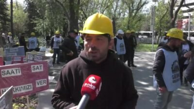 Hakları ve ödenmeyen maaşlarını almak için Eskişehir'den Ankara'ya yürüyen Doruk Madencilik