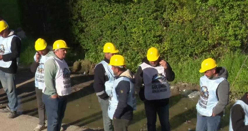 Doruk Madencilik işçileri, alacaklarının ödenmesi talebiyle başlattığı Ankara yürüyüşünün 9.