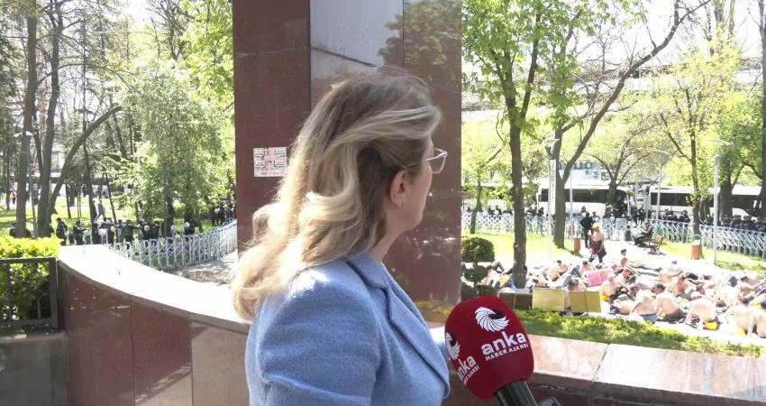 CHP Kadın Kolları Genel Başkanı Asu Kaya,  Doruk Madencilik işçilerine destek