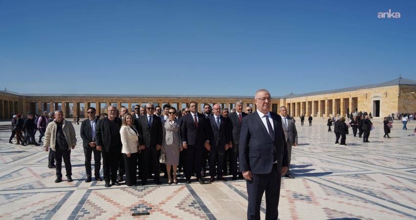 Edremit Belediyesi heyeti, Anıtkabir’de düzenlenen resmi törenle Ulu Önder Mustafa