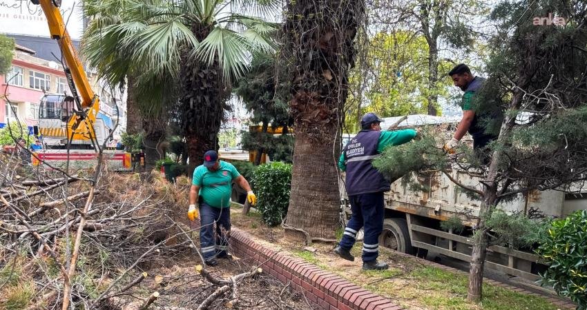 Efeler Belediyesi Park ve Bahçeler Müdürlüğü ekipleri, Uğur Mumcu Parkı’nda