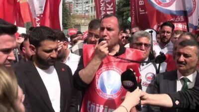 Eğitim-İş'in Milli Eğitim Bakanlığı önüne yürümek için başlattığı eyleme destek