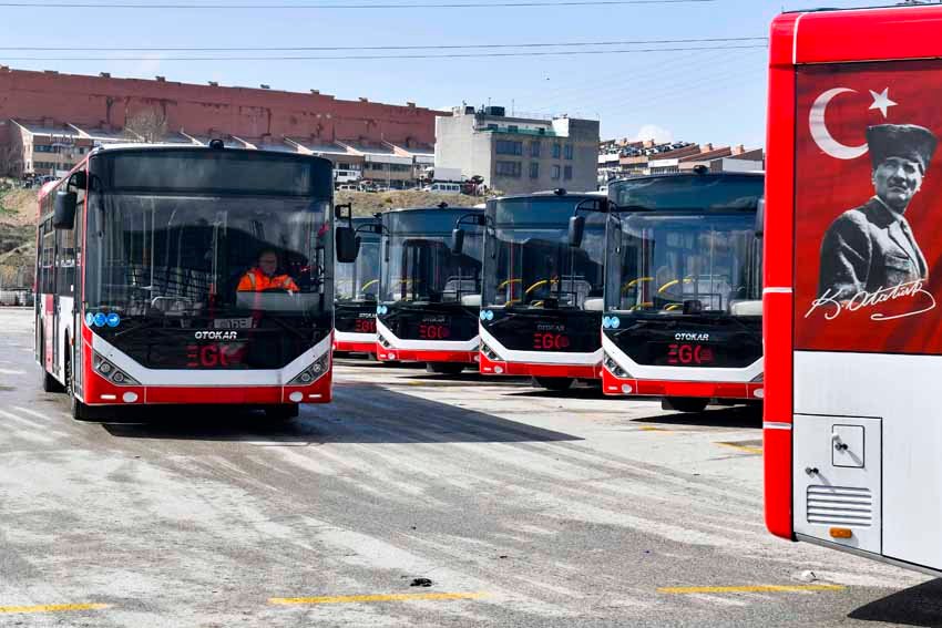 EGO Genel Müdürlüğü’nün öz kaynakları ile alınan 16 adet dizel