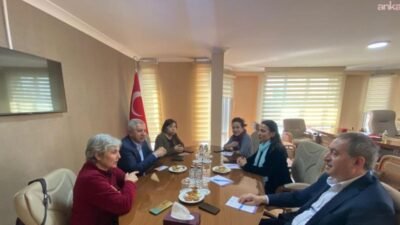 Emek Partisi (EMEP) Genel Başkanı Seyit Aslan ve beraberindeki heyet,