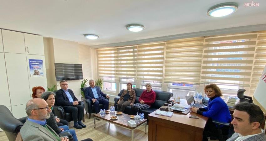 Emek Partisi (EMEP) Genel Başkanı Seyit Aslan ve beraberindeki parti