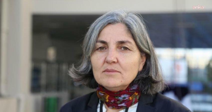 Emek Partisi (EMEP) Genel Başkan Yardımcısı Selma Gürkan, grevdeki Temel