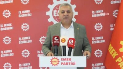 Emek Partisi (EMEP) Genel Başkanı Seyit Aslan, İstanbul Gayrettepe’de bulunan