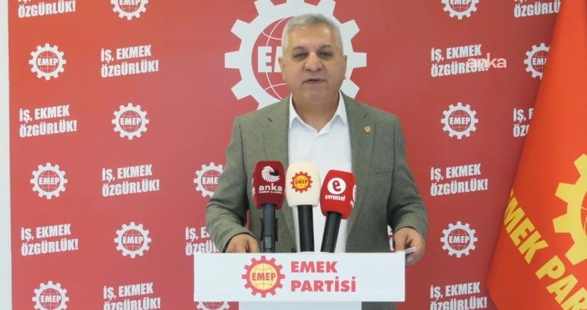 Emek Partisi (EMEP) Genel Başkanı Seyit Aslan, İstanbul Gayrettepe’de bulunan