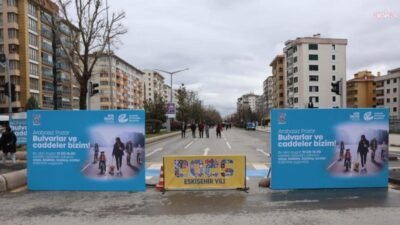 Eskişehir Büyükşehir Belediyesi'nin "Arabasız Pazar" uygulaması kapsamında belirli güzergâhlar, 26 Nisan