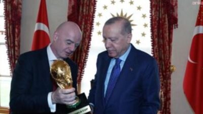 FIFA Başkanı Gianni Infantino, Cumhurbaşkanı Recep Tayyip Erdoğan'ı ziyaret etti. 