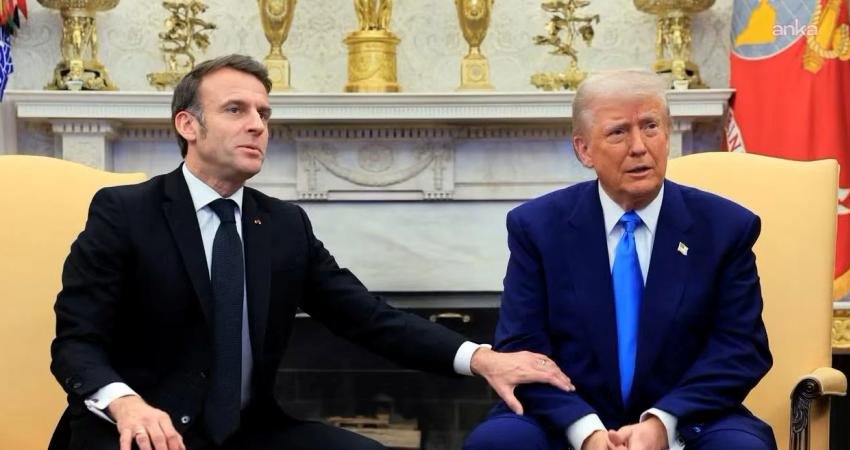 Fransa Cumhurbaşkanı Emmanuel Macron, Washington D.C.’de ABD Başkanı Donald Trump,