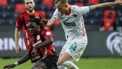 Süper Lig’in 28. haftasında Gaziantep FK ile Alanyaspor 1-1 berabere