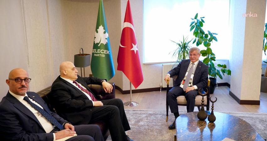 Gelecek Partisi Genel Başkanı Ahmet Davutoğlu, Filistin'in Ankara Büyükelçisi Nasri