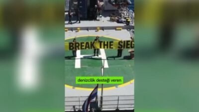 Greenpeace Türkiye, İsrail'in Gazze'ye yönelik uyguladığı insani yardım ablukasına karşı