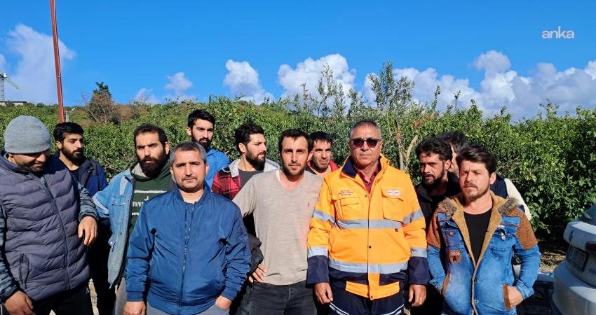Hatay’ın Samandağ ilçesinde geçen günlerde ücretlerini alamadığı için açıklama yapan