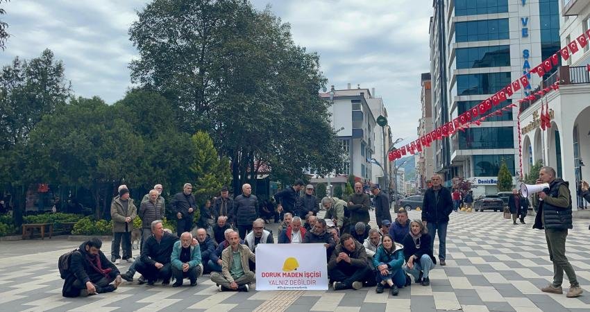 Bağımsız Maden-İş Sendikası öncülüğünde Ankara’da hak mücadelesi veren Doruk Madencilik