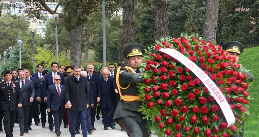 İçişleri Bakanı Mustafa Çiftçi, Eski Azerbaycan Cumhurbaşkanı Haydar Aliyev'in mezarını