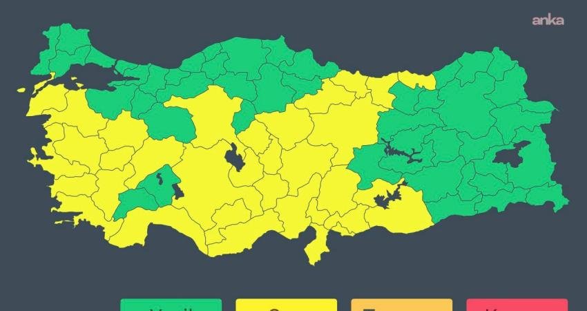 İçişleri Bakanlığı, Meteoroloji Genel Müdürlüğü verilerine göre 2 Nisan Perşembe