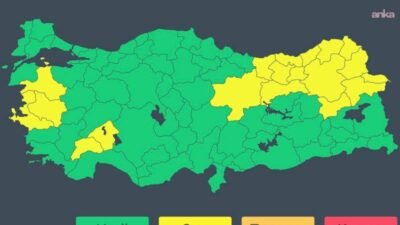 İçişleri Bakanlığı, 23 Nisan Perşembe günü birçok bölgede kuvvetli yağış