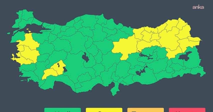 İçişleri Bakanlığı, 23 Nisan Perşembe günü birçok bölgede kuvvetli yağış