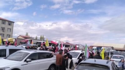 Iğdır’da, Ehlibeyt Âlimler Derneği tarafından organize edilen "İran’a destek konvoyu"