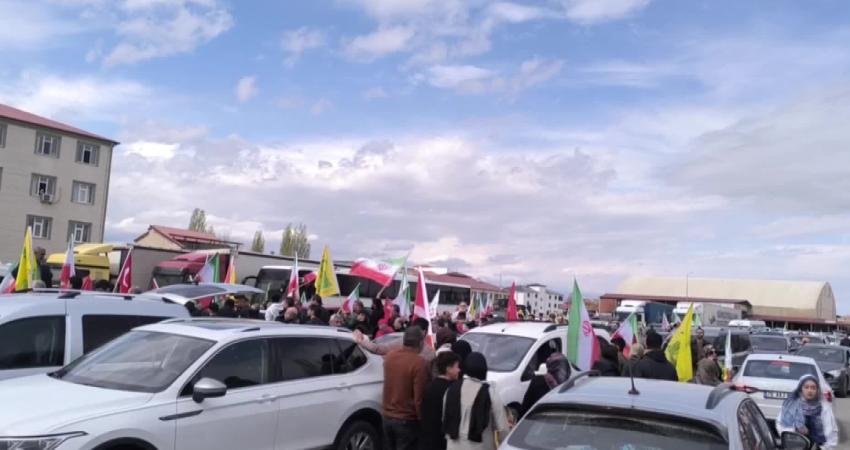 Iğdır’da, Ehlibeyt Âlimler Derneği tarafından organize edilen "İran’a destek konvoyu"