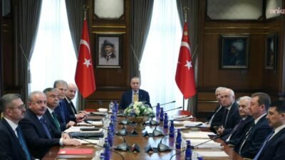 Cumhurbaşkanlığı İletişim Başkanı Burhanettin Duran, Cumhurbaşkanı Recep Tayyip Erdoğan başkanlığında