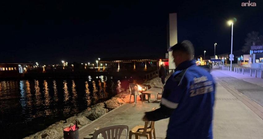 İzmir Büyükşehir Belediyesi zabıta ekipleri, İnciraltı sahilinde, fahiş fiyat uygulamalarıyla