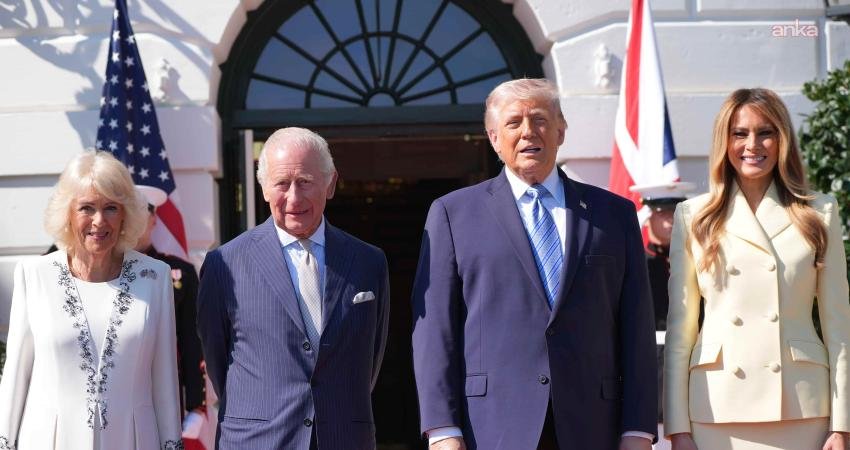 İngiltere Kralı Charles  ile Konsort Kraliçesi Camilla, bugün Beyaz Saray'da