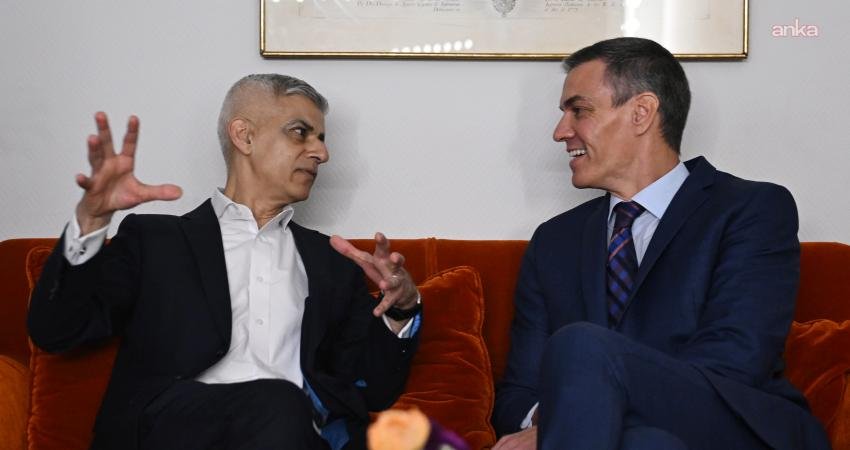 İspanya Başbakanı Pedro Sanchez, Londra Belediye Başkanı Sadiq Khan ile