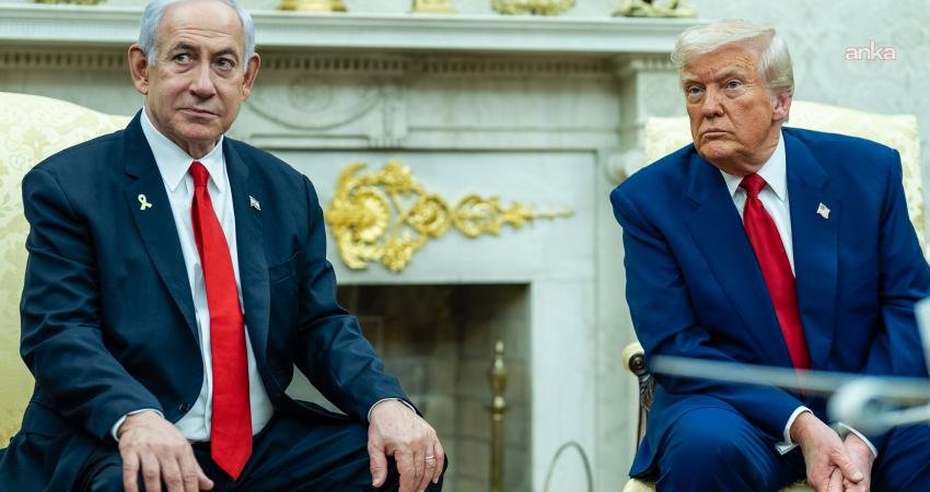  İsrail Başbakanı Binyamin Netanyahu, Washington, D.C.’de ABD Başkanı Donald Trump,