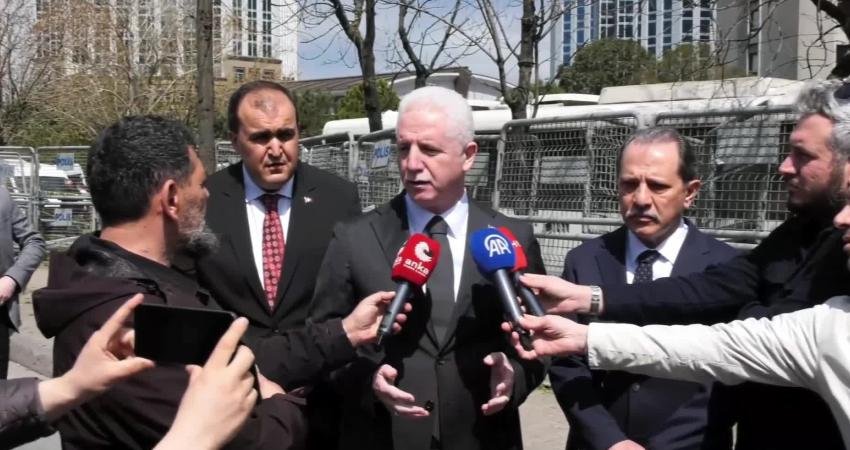 İstanbul Valisi Davut Gül, "Levent'te Yapı Kredi Plaza'nın önünde güvenlik