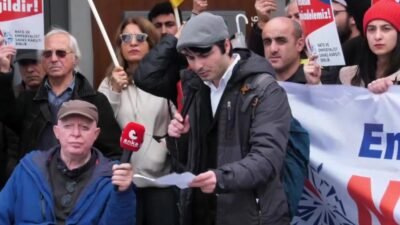 İstanbul'da NATO'nun kuruluşunun 77. yıl dönümü nedeniyle eylem yapıldı. Beyoğlu Gümüşsuyu’nda